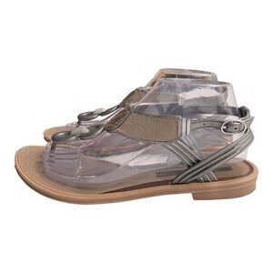 Grendha Sandals Womens sz  EUR 38 |  9 US Metallic Pewter Bronze Thong Shoes